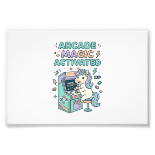 Impression Photo Licorne Arcade Magie Activée Produit Tendance Grap
