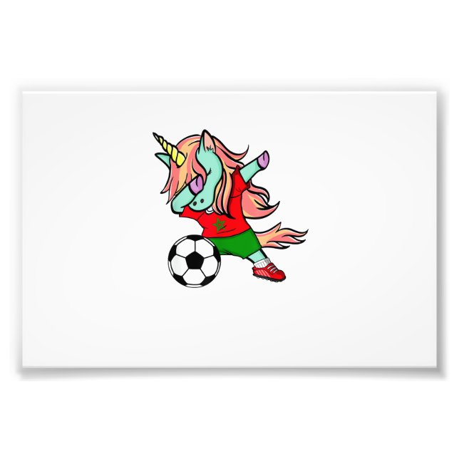 Impression Photo Licorne Dabbing Maroc Maillot des Supporters de Fo (Devant)