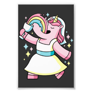 Impression Photo licorne et arc-en-ciel