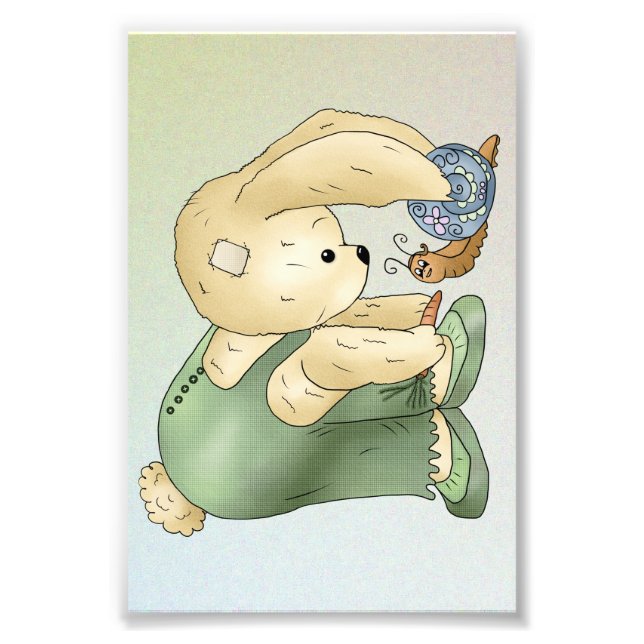 Impression Photo Lièvre et escargot (Devant)