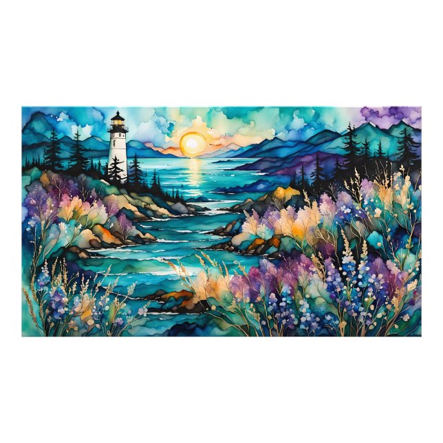 Impression Photo Lighthouse Bay Mountain Fleur sauvage Garden (Devant)