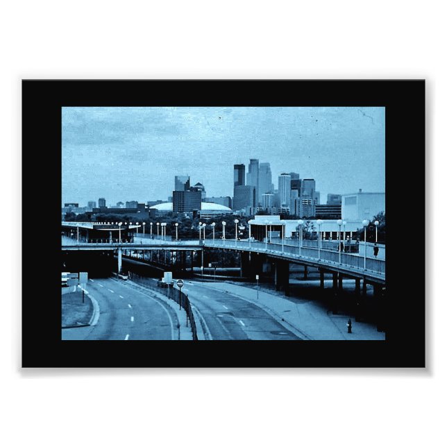 Impression Photo Ligne aérienne de Minneapolis (Devant)