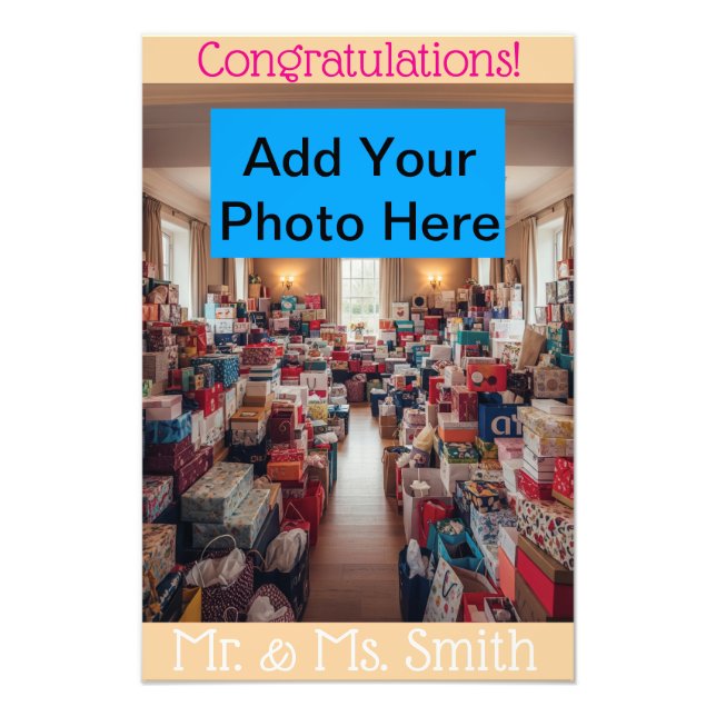 Impression Photo Lignes de cadeaux de mariage (Devant)