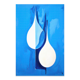 Impression Photo Lignes de Cerulean Tranquille Abstraites