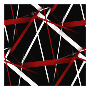 Impression Photo Lignes rouges et blanches Abstraites sur Arrière -