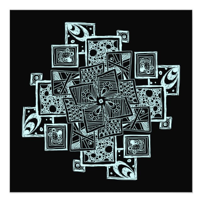 Impression Photo Lignes texturées en noir et blanc (Devant)