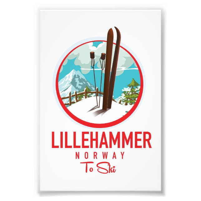 Impression Photo Lillehammer Norvège logo Ski (Devant)