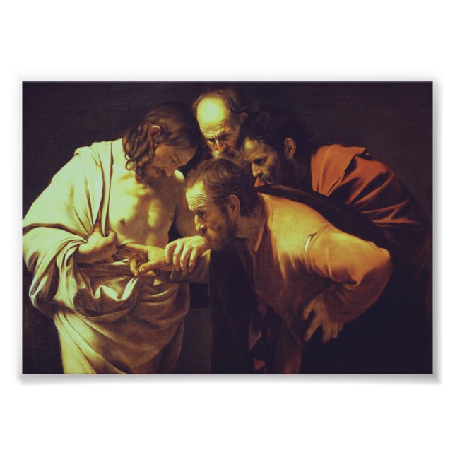 Impression Photo L'Incrédulité de Saint Thomas par Caravaggio (Devant)