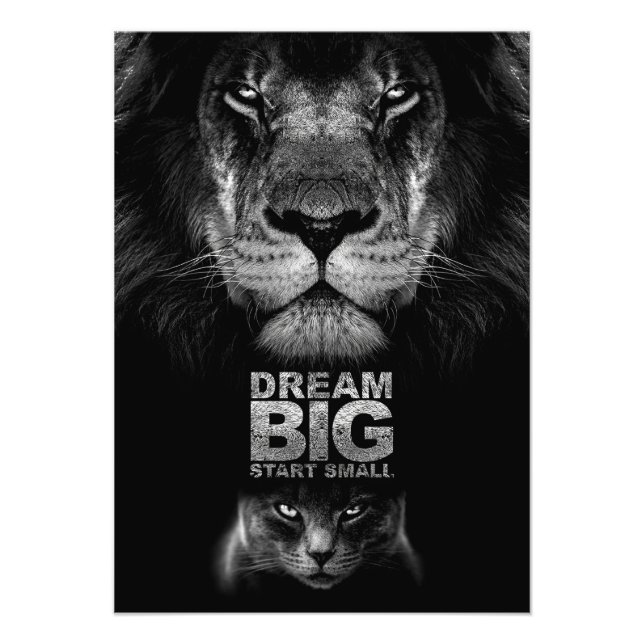 Impression Photo Lion Dream BIG Start Small (Devant)