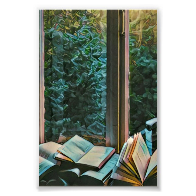 Impression Photo Lire un cadeau d'illustration (Devant)