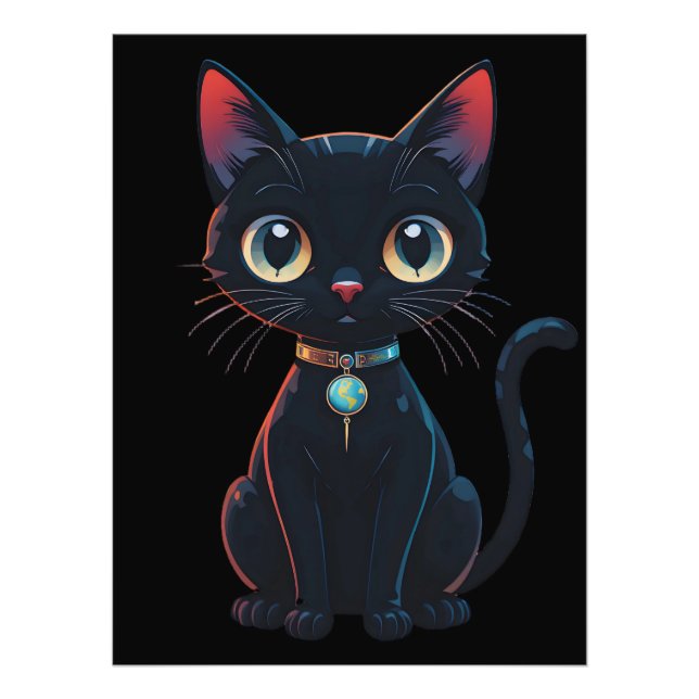 Impression Photo Little Spooky Black Cat (Devant)