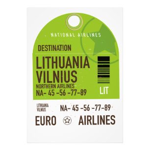 Impression Photo Lituanie billet de voyage en avion de Vilnius