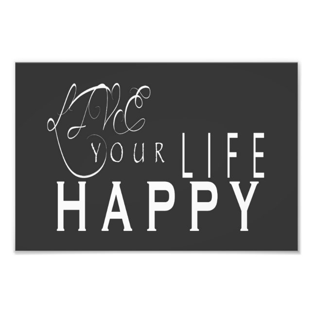 Impression Photo Live Your Life Happy Mariage Imprimer 6X4, 12X8 (Devant)