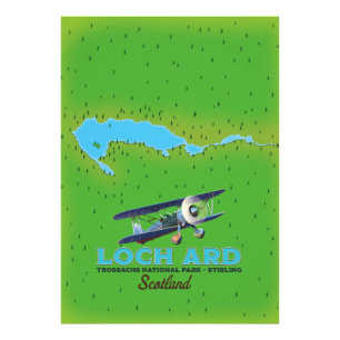 Impression Photo Loch Ard Parc national de Trossachs, carte de Stir
