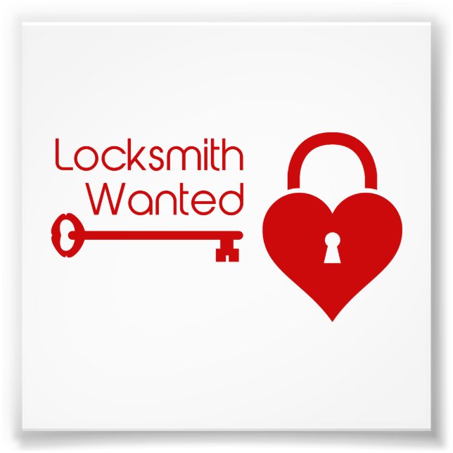 Impression Photo Locksmith Recherché Valentine's Day Heart Lock (Devant)