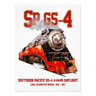 Impression Photo Locomotive à vapeur classique Southern Pacific GS-