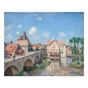 Impression Photo L'œuvre d'art d'Alfred Sisley - Le Pont de Moret
