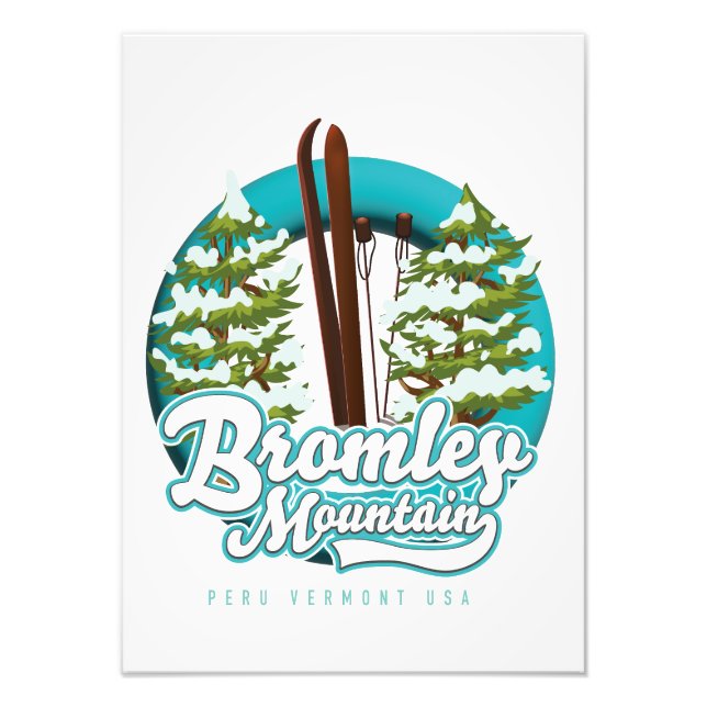Impression Photo logo de Bromley Mountain Peru Vermont US Ski (Devant)