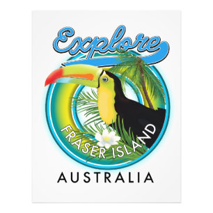 Impression Photo logo de l'île Fraser Australie exploration