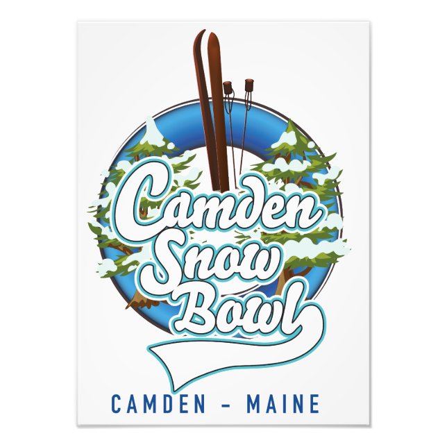 Impression Photo Logo de ski Camden Snow Bowl. (Devant)