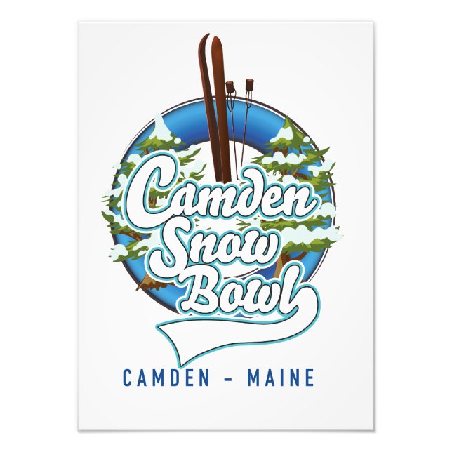Impression Photo logo de ski de Camden Snow Bowl. (Devant)