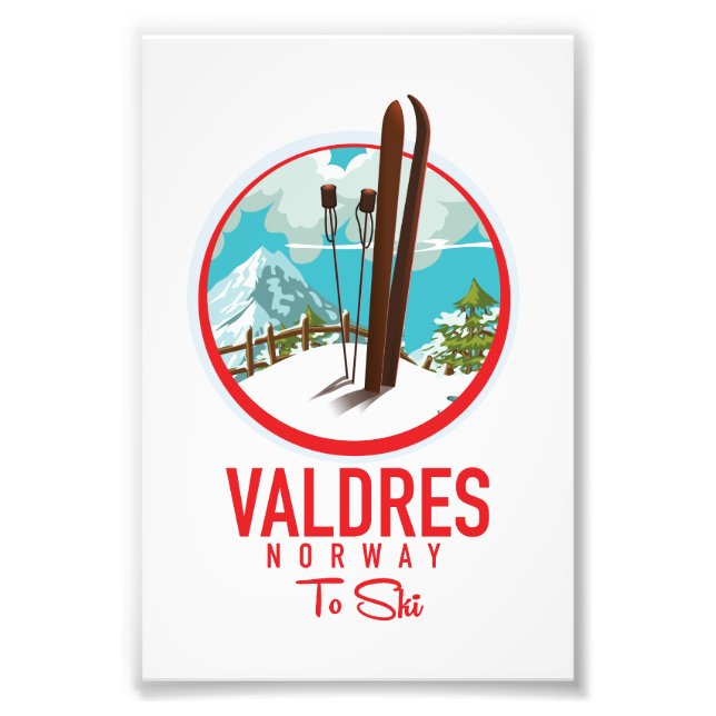 Impression Photo Logo de ski de Valdres Norvège (Devant)