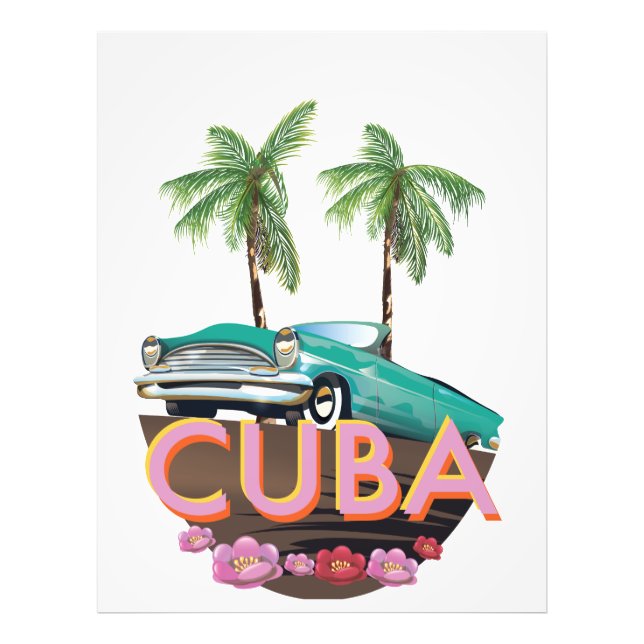 Impression Photo logo de voiture classique cubaine (Devant)