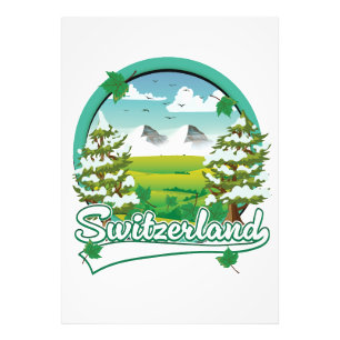 Impression Photo logo de voyage rétro Suisse