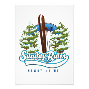 Impression Photo Logo du ski de Sunday River Newry Maine
