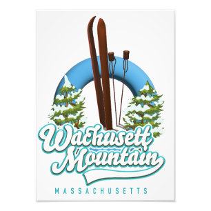 Impression Photo Logo du ski du Massachusetts de Wachusett Mountain