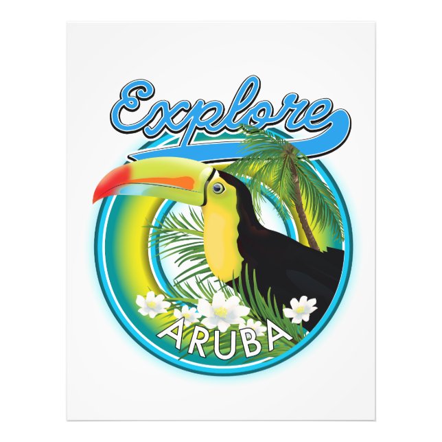 Impression Photo Logo Explore Aruba voyage (Devant)