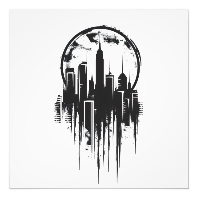 Impression Photo Logo monochromatique Cityscape (Devant)
