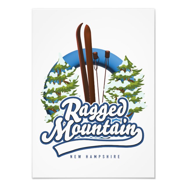 Impression Photo Logo ski de Ragged Mountain New Hampshire (Devant)