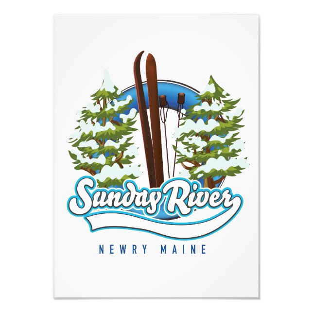 Impression Photo logo ski de Sunday River Newry Maine (Devant)