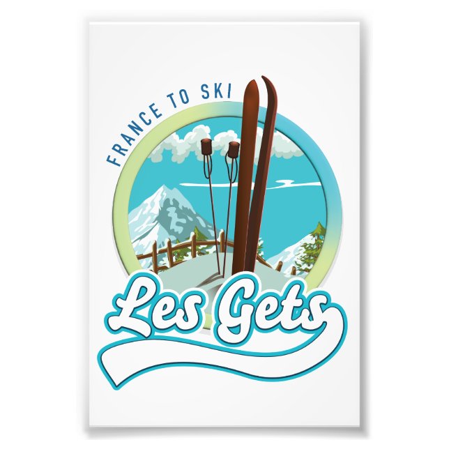 Impression Photo Logo ski Les Gets France (Devant)