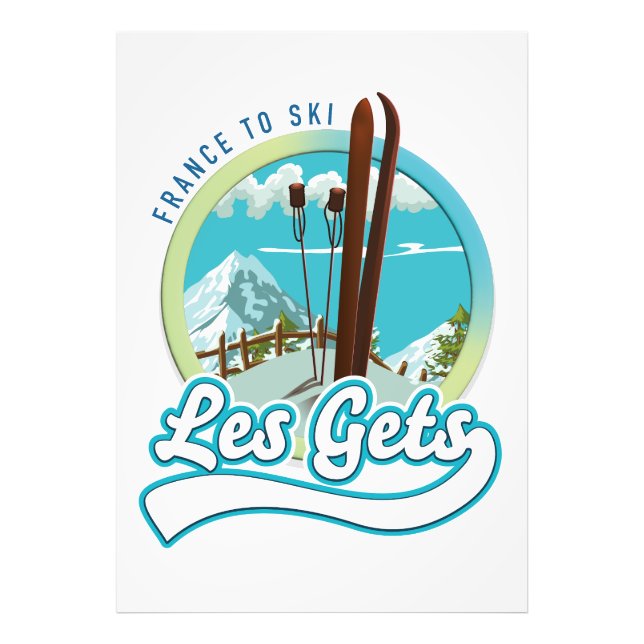 Impression Photo Logo ski Les Gets France (Devant)