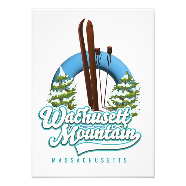 Impression Photo logo ski mont Wachusett Massachusetts (Devant)