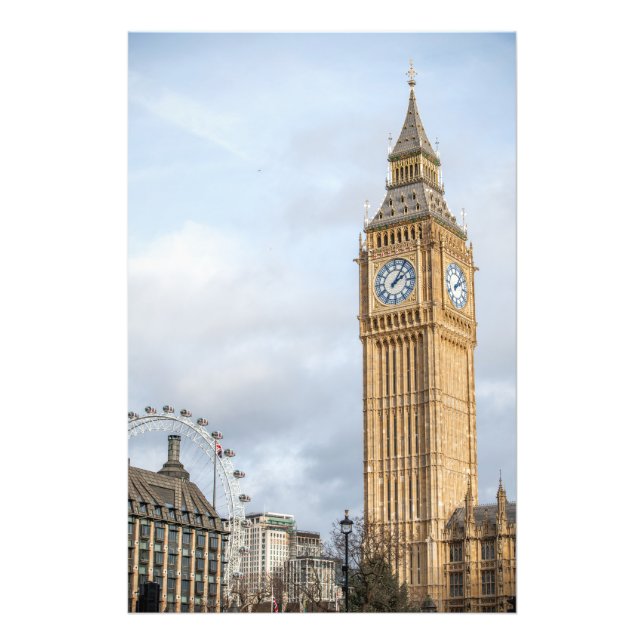 Impression Photo London Eye et Big Ben (Devant)