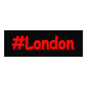 Impression Photo "#London" Joli Design. Commandez dès maintenant 