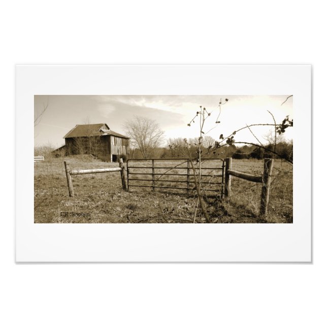 Impression Photo "LONE BARN" par CR Sinclair (Devant)
