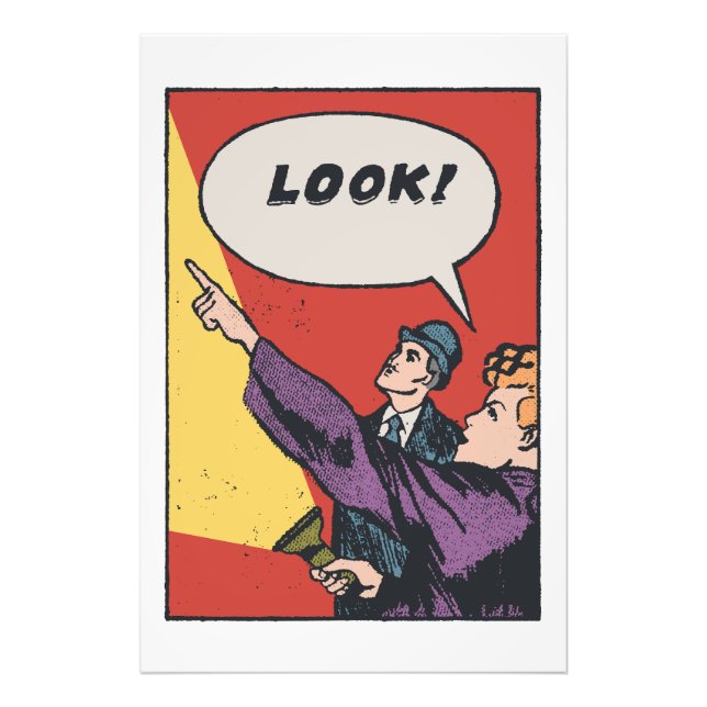 Impression Photo LOOK! The Thing in the Sky • Golden Era Comic Art (Devant)