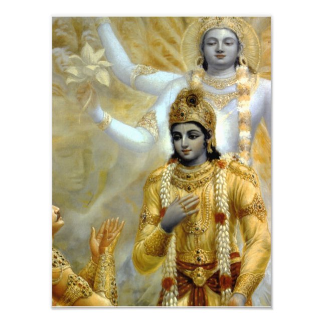 Impression Photo Lord Krishna Hindu God Hare Krishna (Devant)