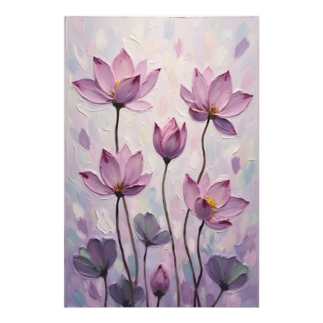 Impression Photo Lotus – Peinture à l'Huile (Devant)