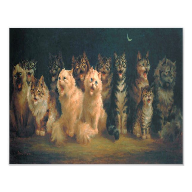 Impression Photo Louis William Wain "Chat Chorus" (Devant)