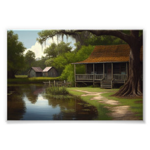 Impression Photo Louisiane Cabine, Louisiana Art, Culture Cajun