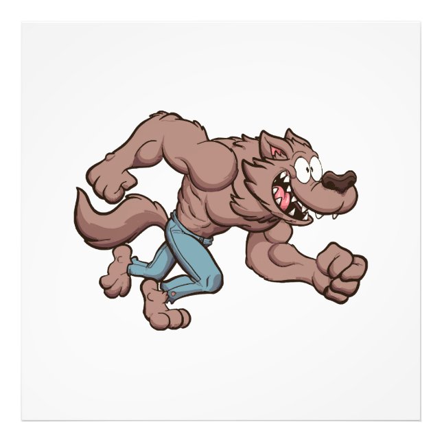Impression Photo Loup-garou en course (Devant)