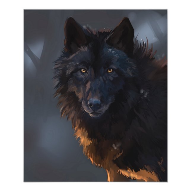 Impression Photo Loup noir (Devant)