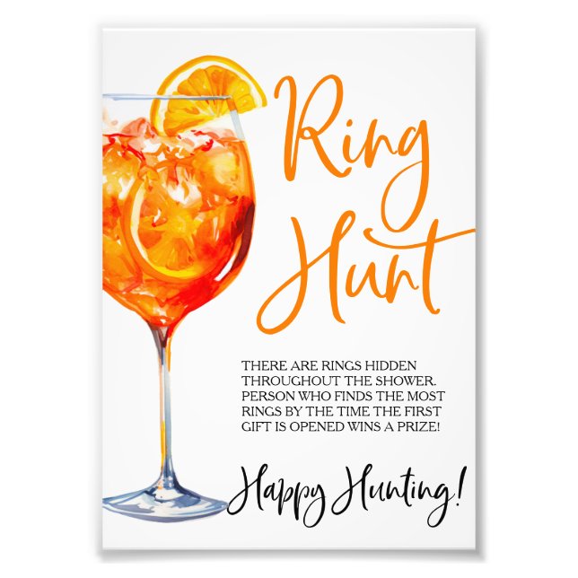 Impression Photo Love at First Spritz Ring Game Ring Chasse Jeu (Devant)