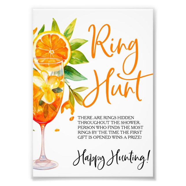 Impression Photo Love at First Spritz Ring Game Ring Chasse Jeu (Devant)