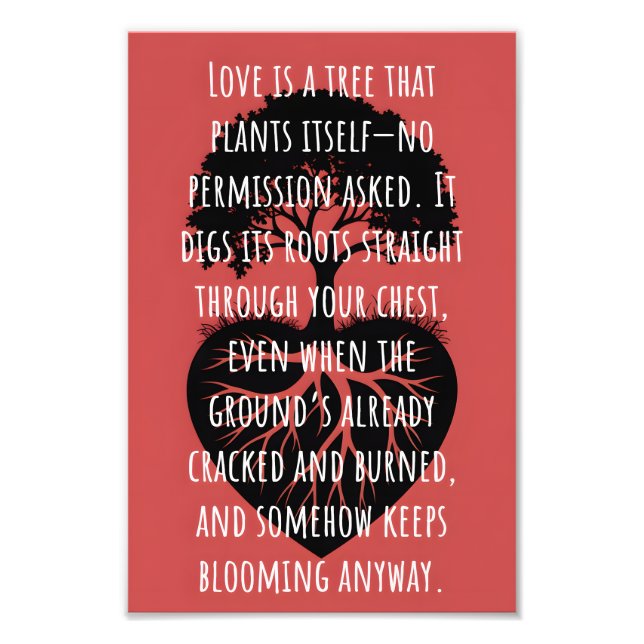 Impression Photo Love is a Tree (Devant)